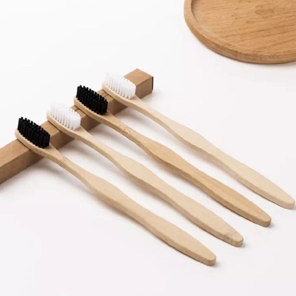 (20) Count Natural Eco Friendly 100% MOS Bamboo Toothbrush Infused Biodegradable - Picture 2 of 2
